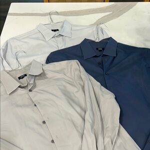 Express Men's Dress Shirt Set - Blue, Gray, light grayish blue